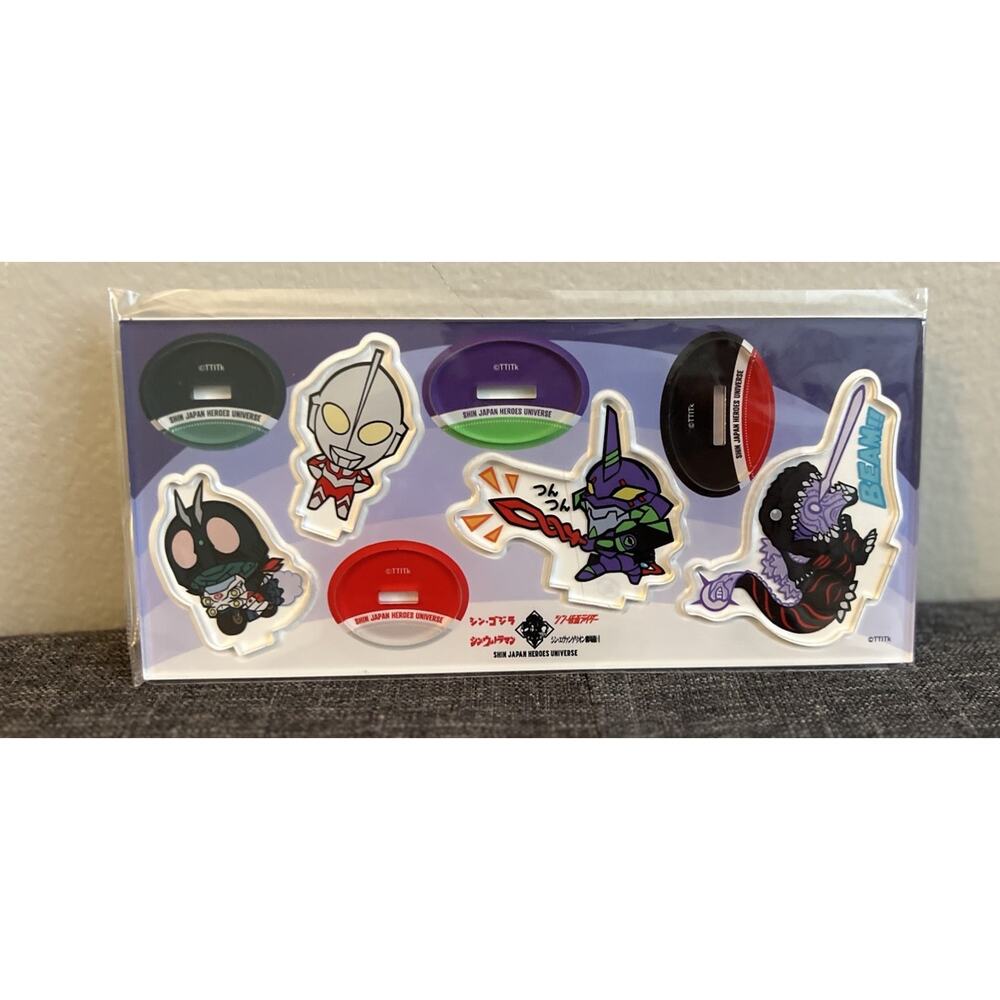Shin Japan Heroes Universe Deformed Acrylic Stand Godzilla Evangelion Ultraman